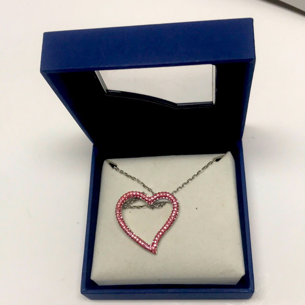 Authentic Swarovski big heart necklace